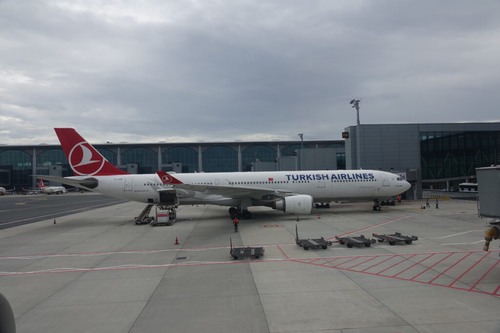 a large airplane on a runway