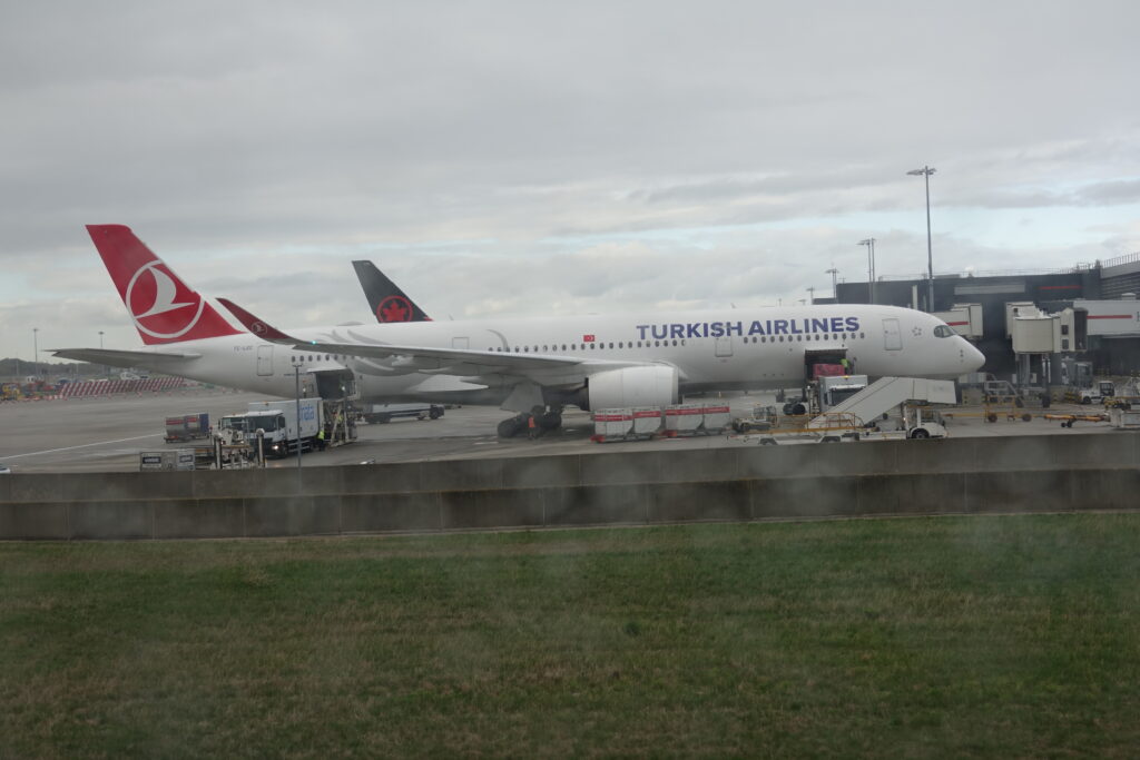 a large airplane at an airport