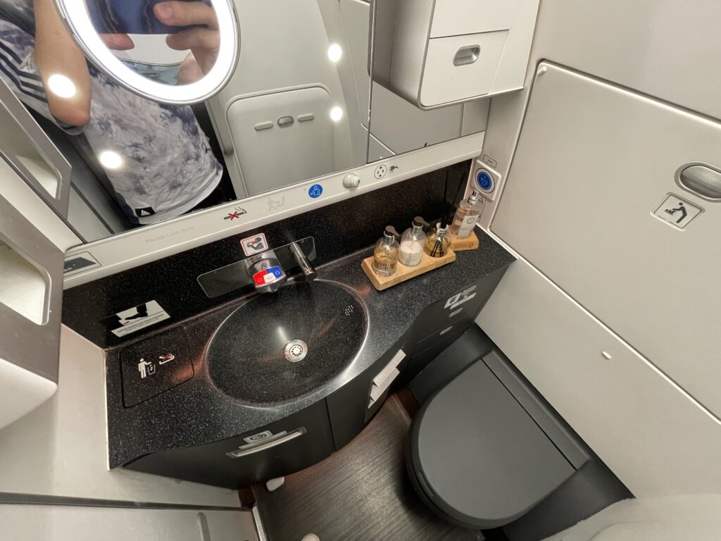 a sink in a bathroom