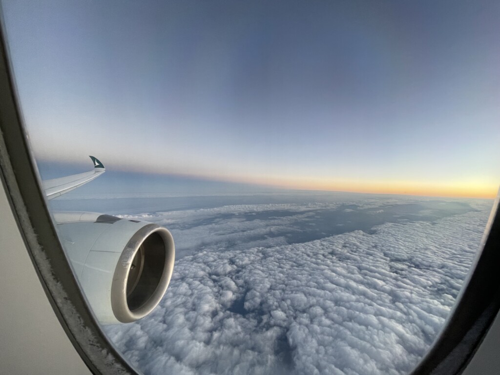 Sunrise Office on Cathay Pacific A350