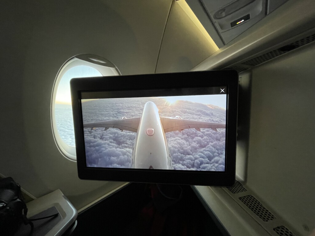 Cathay Pacific A350 during Sunrise