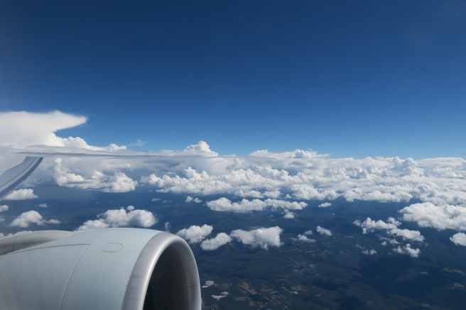 a view of clouds from an airplane