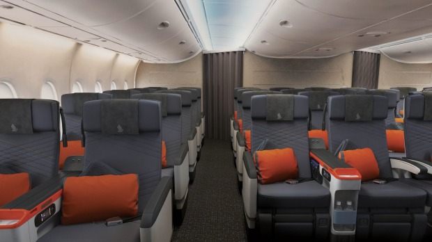 an airplane with seats and windows