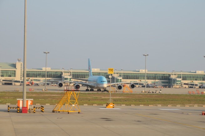 an airplane on the runway