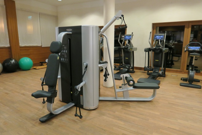 a gym with exercise equipment