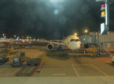 an airplane at an airport