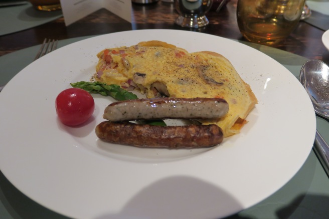 a plate of food on a table