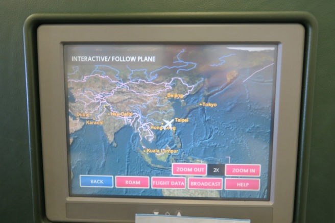 a screen with a map on it