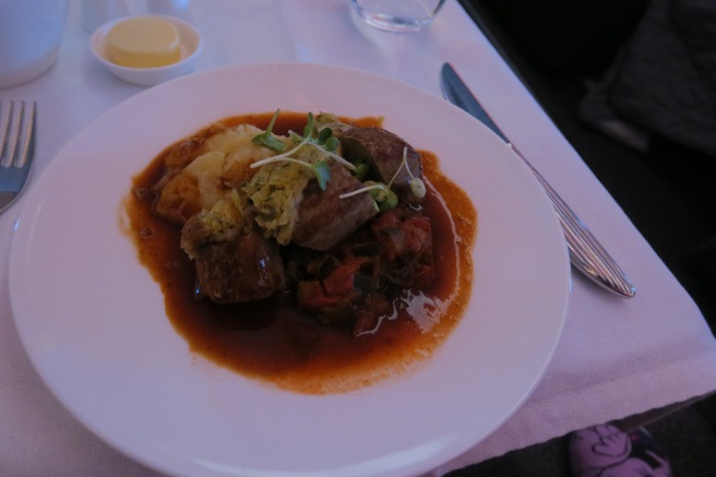 a plate of food on a table