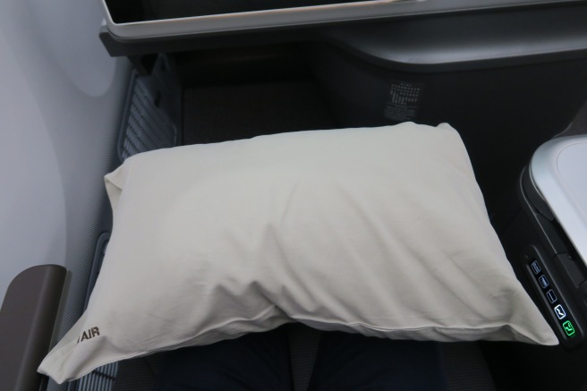 a pillow on a seat