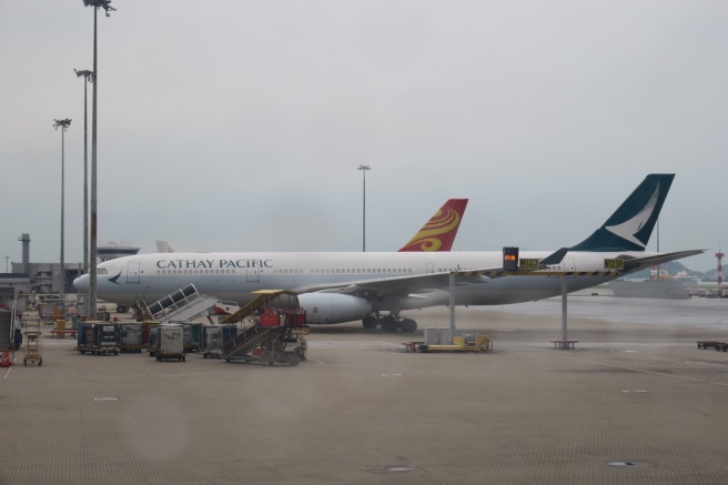 a large white airplane at an airport