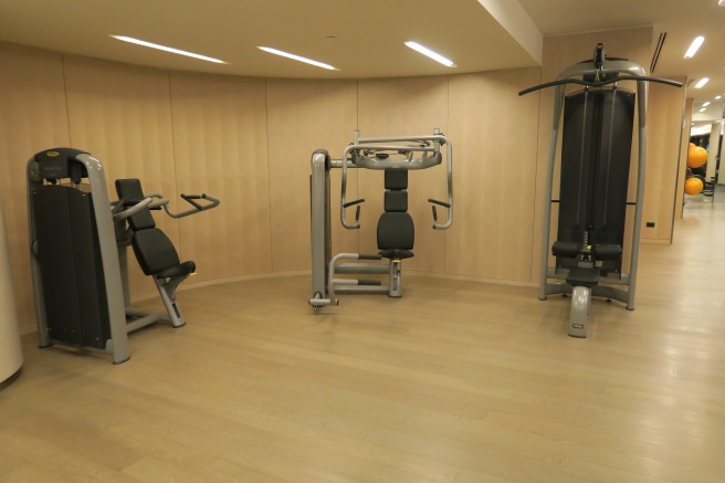 a gym with exercise equipment