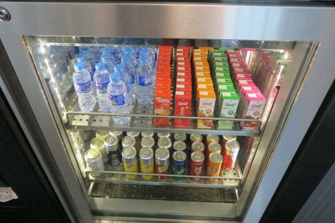 a refrigerator full of beverages