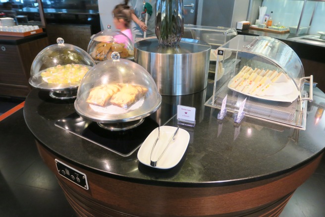 food on a counter in a restaurant