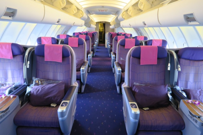 a row of seats in an airplane