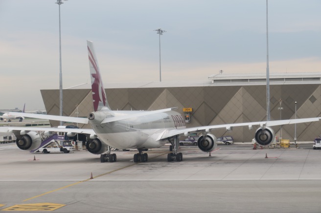 a large airplane on the tarmac