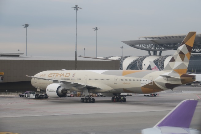 an airplane on the runway