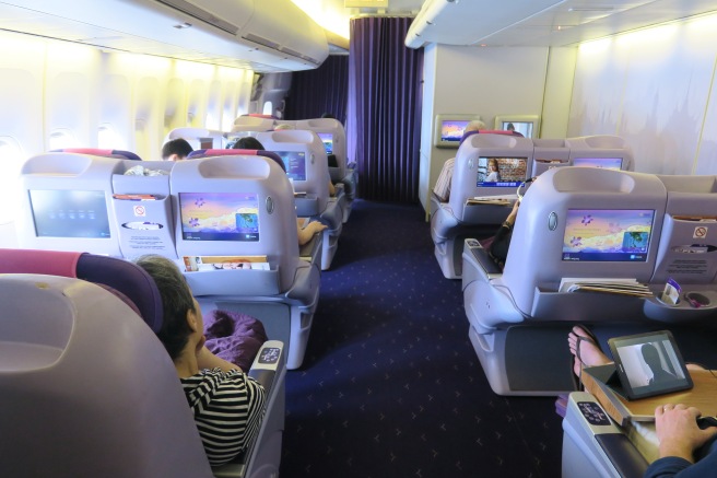 a group of people sitting in a plane