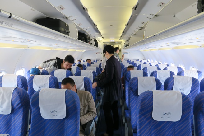 people sitting in a plane