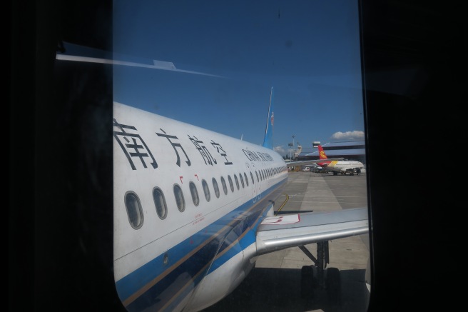 a plane parked on the tarmac