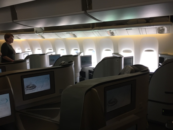 a row of seats in an airplane