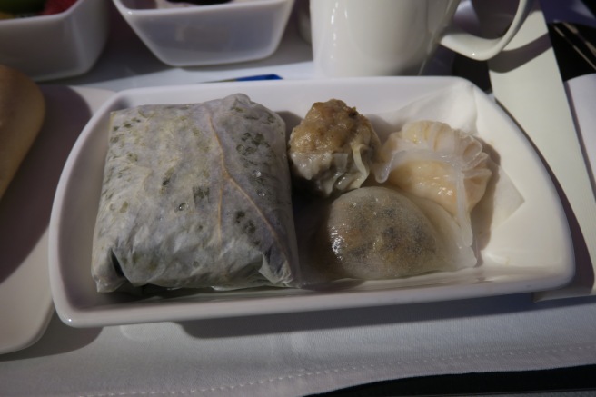 a tray of food on a table