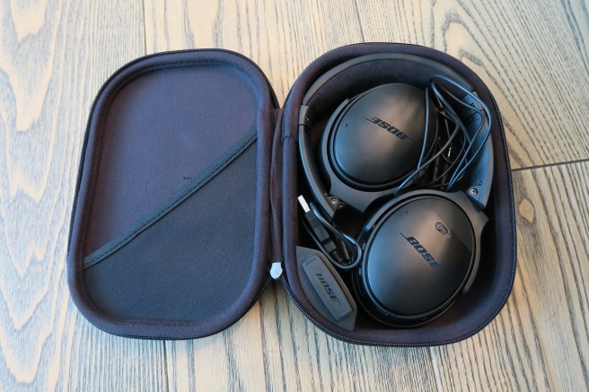 a pair of headphones in a case