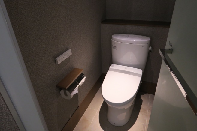 a toilet in a bathroom