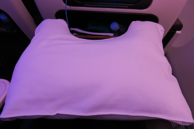 a pillow on a seat