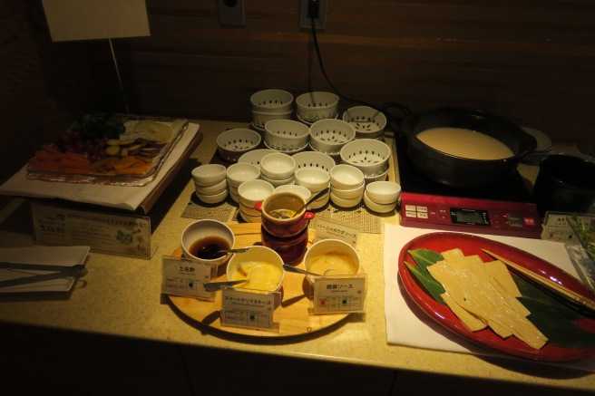 a table with plates and bowls