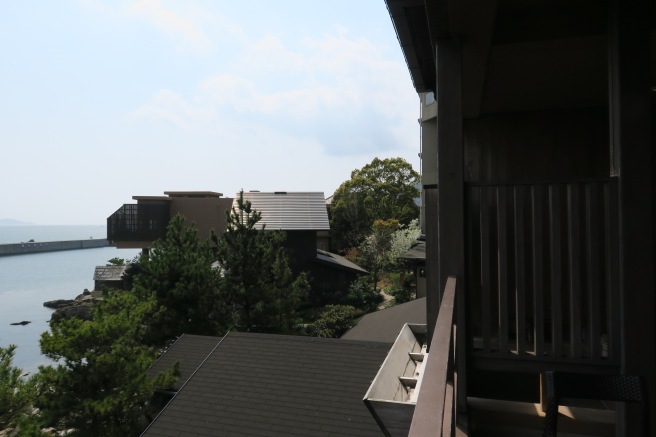 a view of a house from a balcony