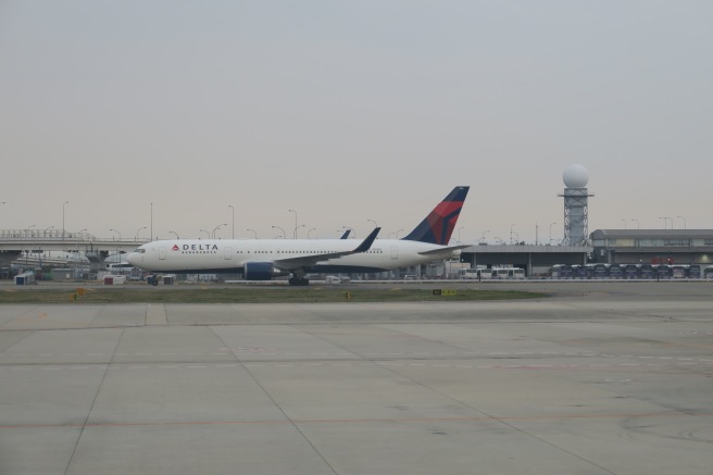 a large airplane on the runway