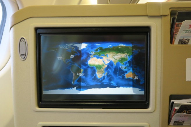 a screen with a map on it