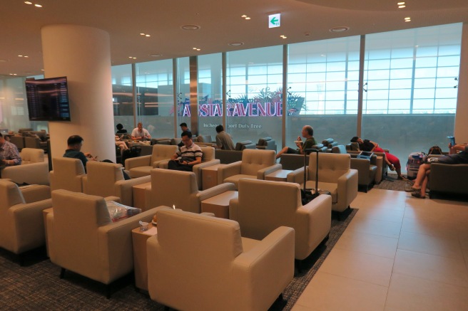 people sitting in a lounge area