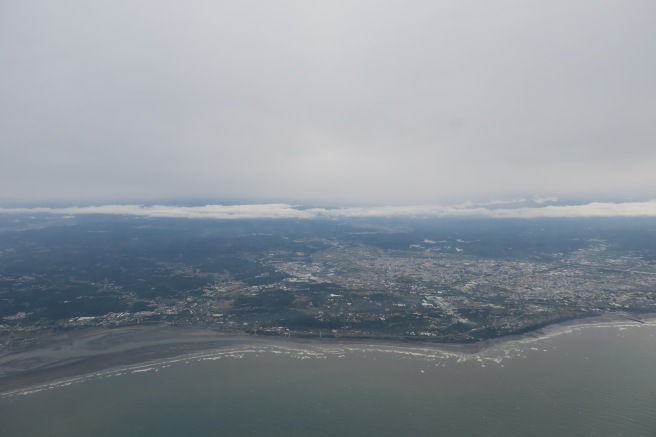 an aerial view of a city and a body of water