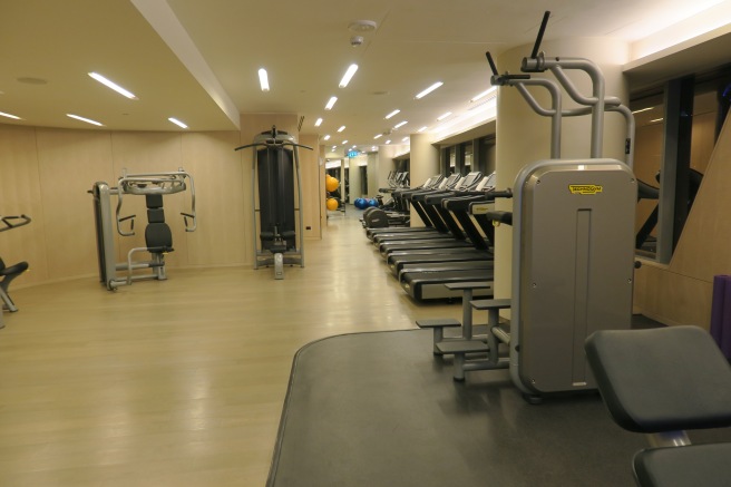 a room with exercise equipment