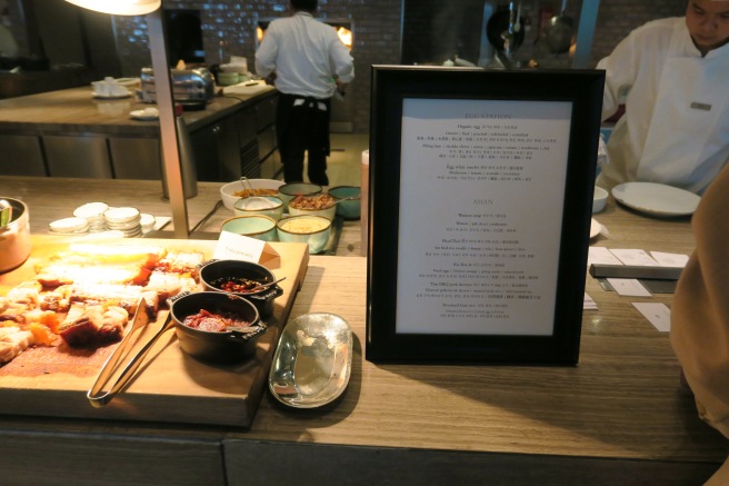 a menu on a table