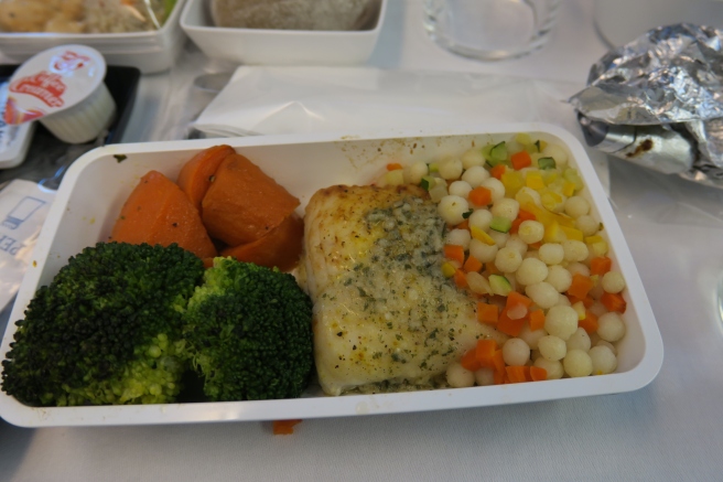 a tray of food on a table