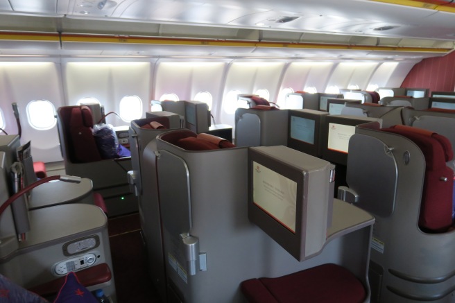 a plane with seats and windows