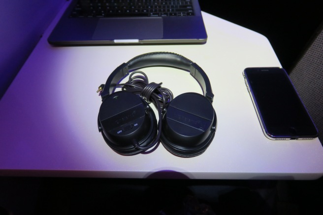 a pair of headphones on a table