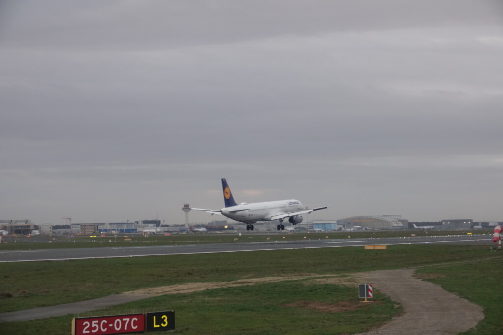 an airplane taking off from a runway