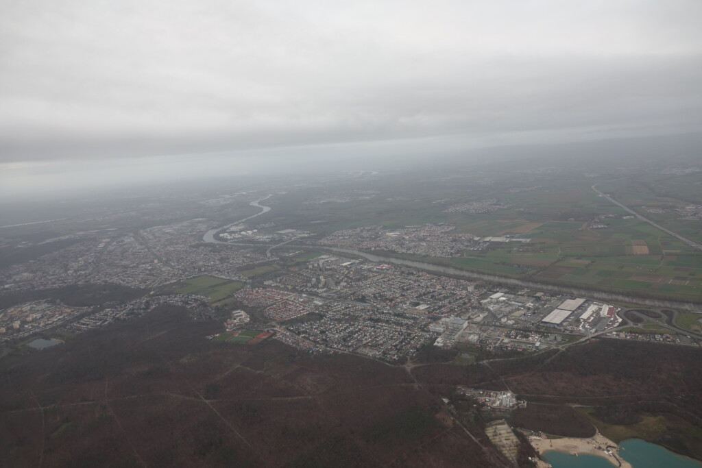 an aerial view of a city