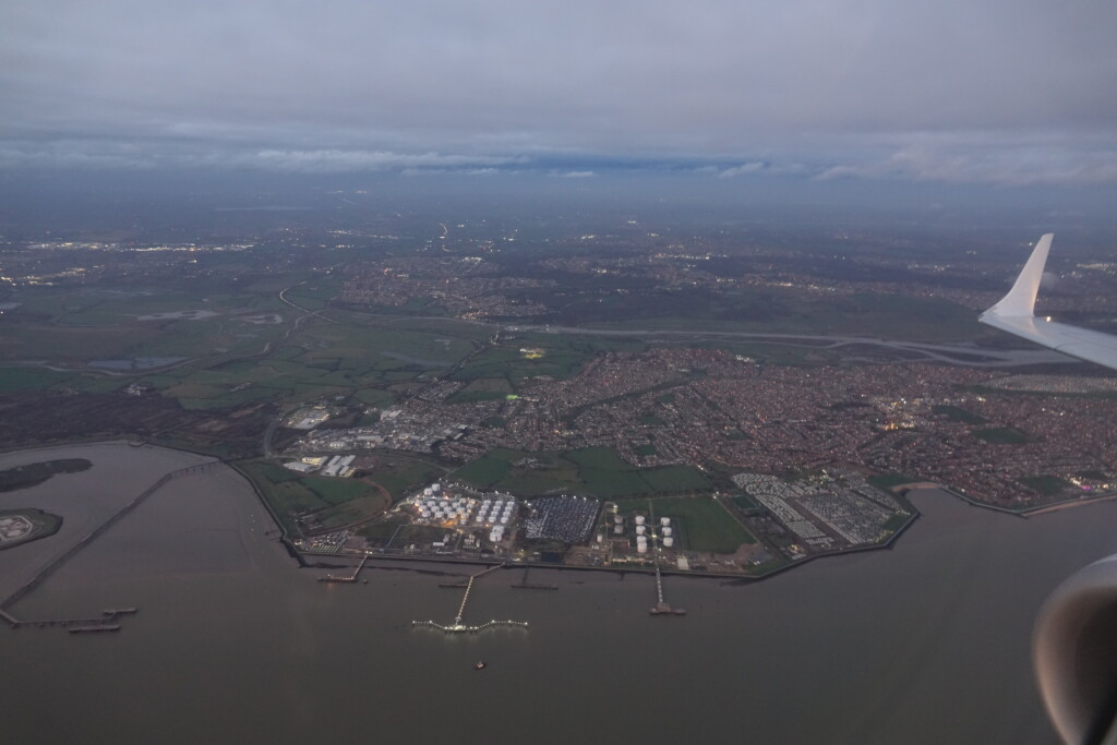 an aerial view of a city