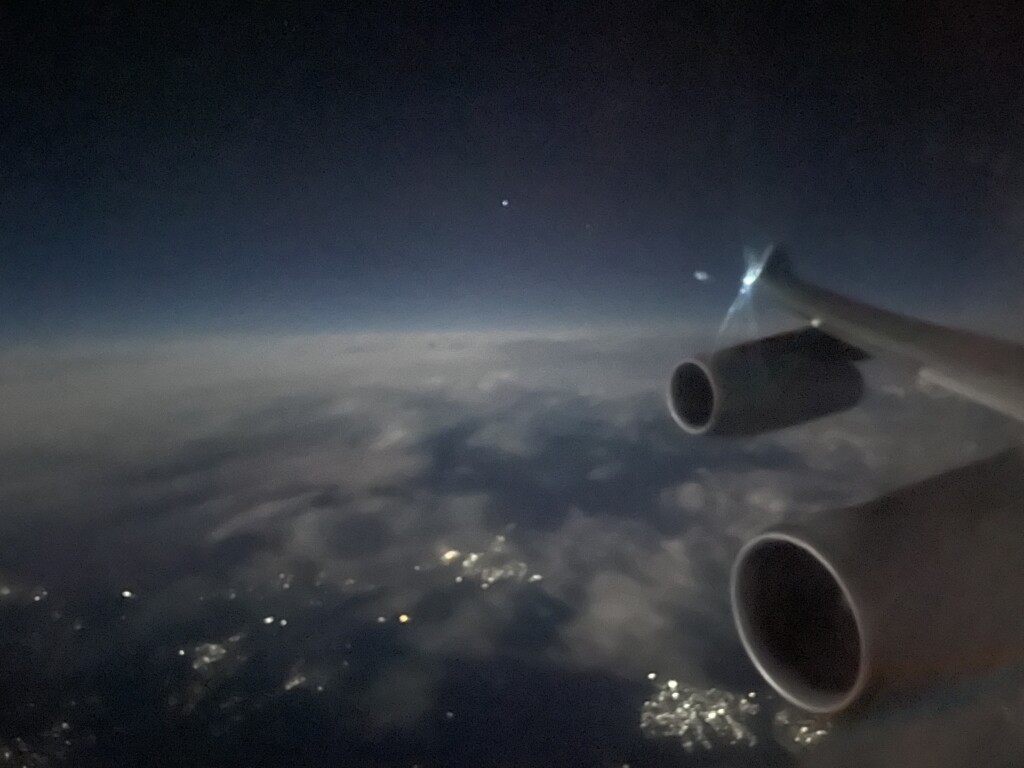 a view of the earth from an airplane