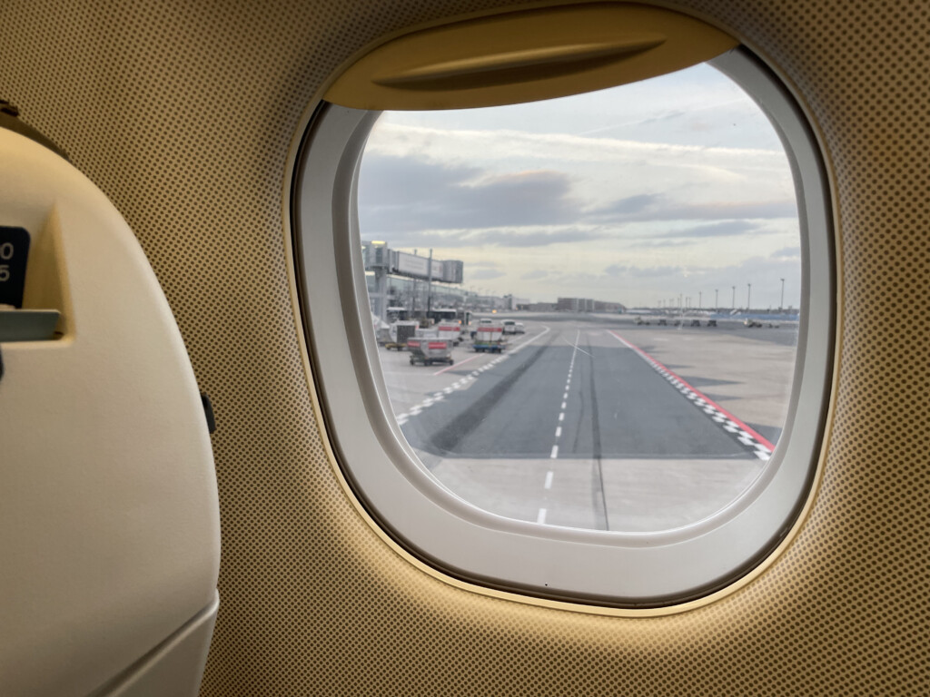 a window of an airplane