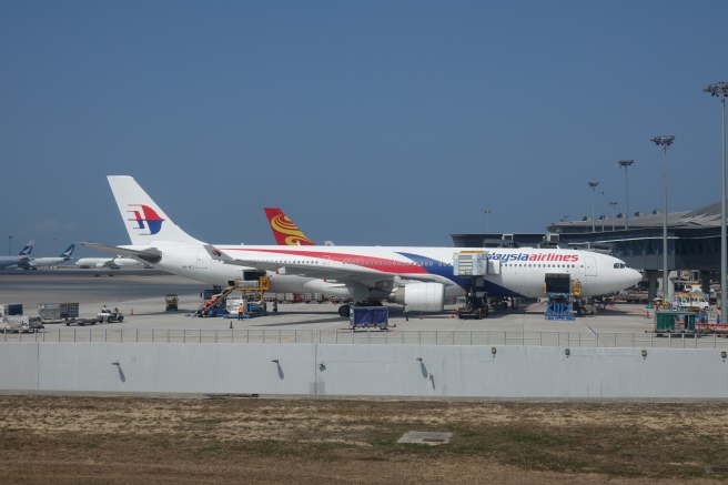 a large airplane parked at an airport