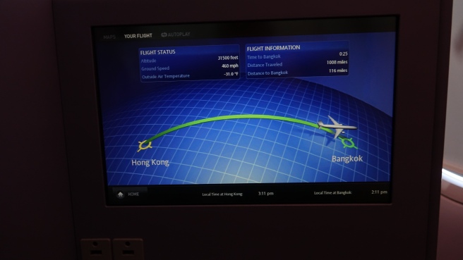 a screen with a map and an airplane on it