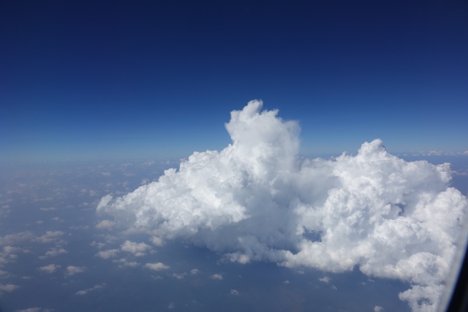 a white clouds and blue sky