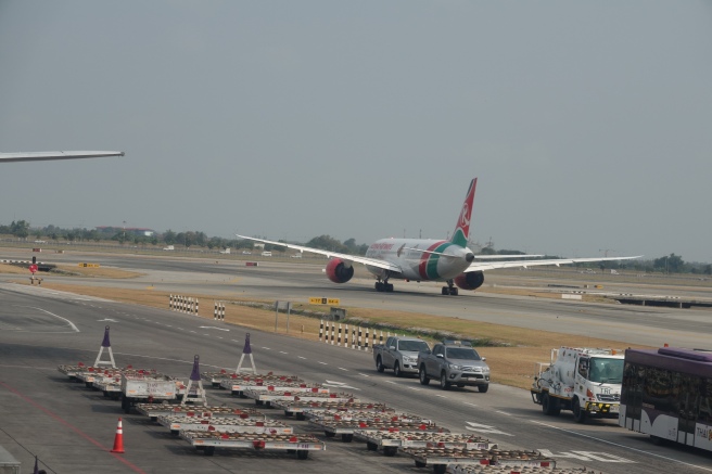 a plane on a runway