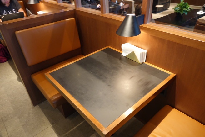 a table with a napkin on it